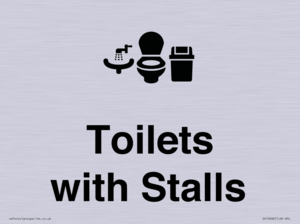 Toilets: Stalls and Wash Basin with Sanitary Bin
